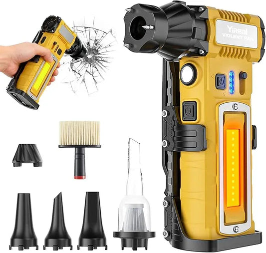 Compressed Air Duster 300000RPM 8000mAh,6-in-1 Electric Mini Air Blower with LED Light,Cordless Rechargeable Air Duster for PC Keyboard Computer Car Cleaning Electronics Cleaner Home and Outdoor Use - NeatNest