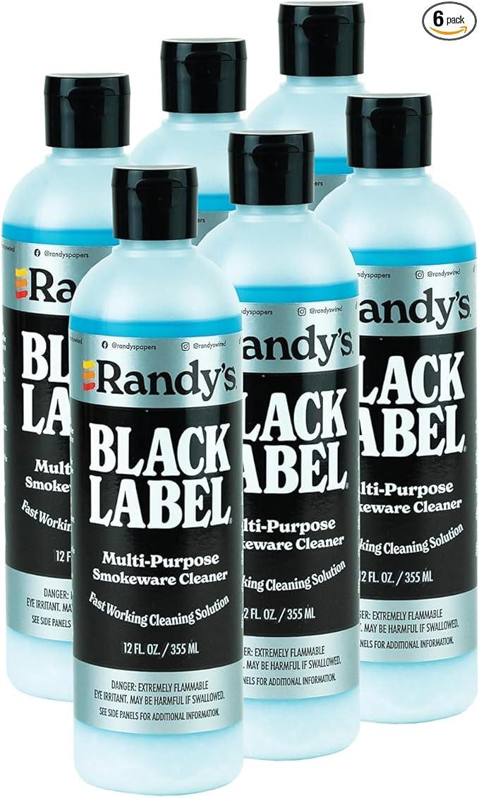 Randy's Black Label Cleaner - (12 fl oz) - Best Multipurpose Surface Cleaning Solution for Glass Tops, Metal and Ceramic Surfaces - Glass Top Cleaner for Streak-Free Finish - 6-Pack - NeatNest