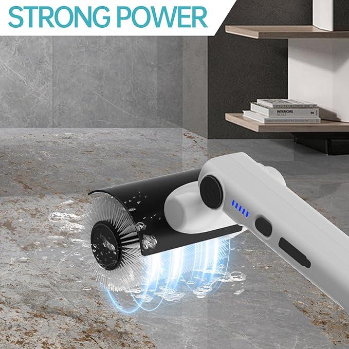 Roller Electric Spin Scrubber - 2-Speed Waterproof Cordless Power Cleaning Brush, 4 Multi-Purpose Brush Heads & Telescopic Pole for Deep Floor, Bathroom, Furniture, Glass & Car Cleaning - NeatNest