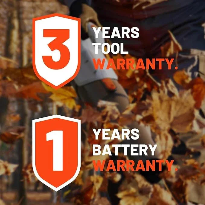 Litheli Cordless Leaf Blower with 2 Batteries (Works as Portable Power Bank), Ultra-Lightweight Electric Blower for Driveways, Patios & Decks, 2-Speed 350CFM for Dry Leaves, Dust & Car Drying - NeatNest