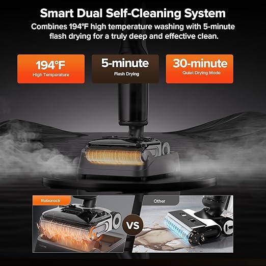 roborock F25 ALT Vacuum Mop, Wet Dry Vacuum Cleaner, Cordless Hard Floor Cleaner Machine with AI Assistant Wheels, 180° Lie-Flat, 194°F Hot Air Flash Drying & Self Cleaning Electric Mop - NeatNest