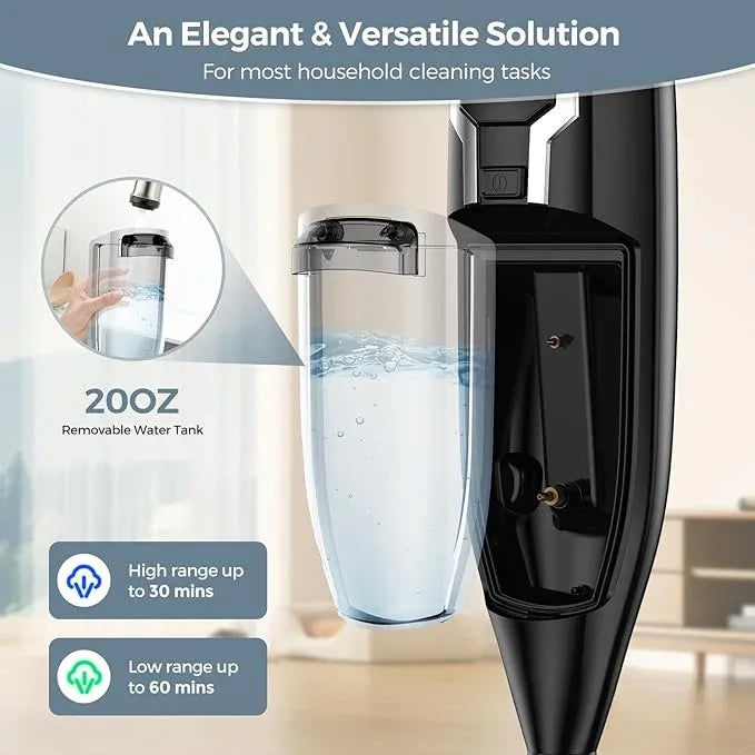 Steam Mop, 12-in-1 Powerful Handheld Steam Cleaner Detachable Steam Mops for Floor Cleaning, 565ML Removable Tank, 23FT Power Cable, MultiPurpose Steamer for Hardwood, Tile, Grout, Furniture - NeatNest