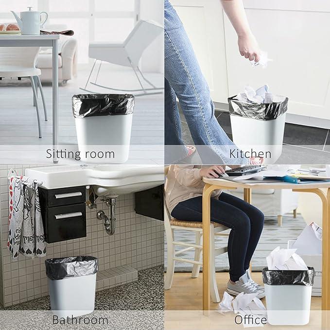 Teivio 1 Gallon(Fit 1-1.2 Gal) 120 Counts Strong Trash Bags 1 Gallon 1.2 Gallon Garbage Bags, Bin Liners, for home office kitchen (Black) - NeatNest
