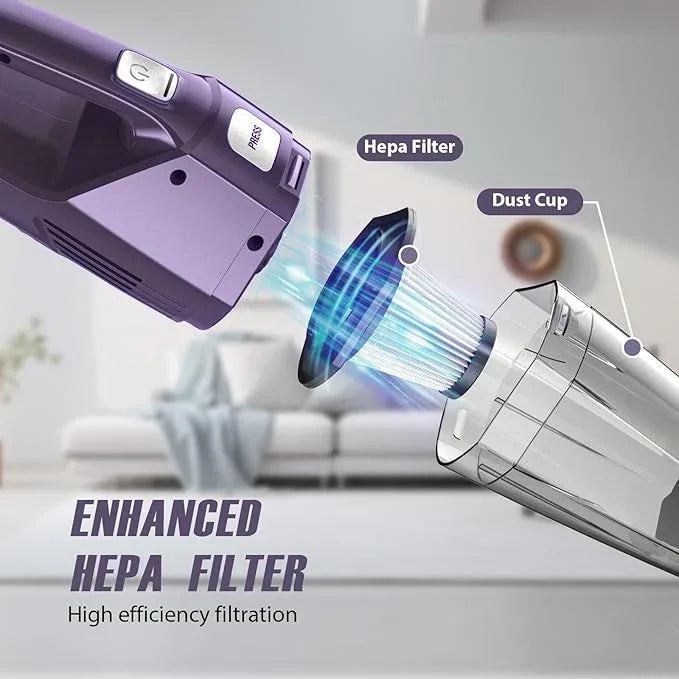Handheld Vacuum Cordless — 3-in-1 Hand Held Vacuum Rechargeable with 8000Pa Powerful Suction, 1.7 Lbs Lightweight Handheld Vac, 30-Mins Quick Dust Removal for Car, Kitchen & Home - NeatNest