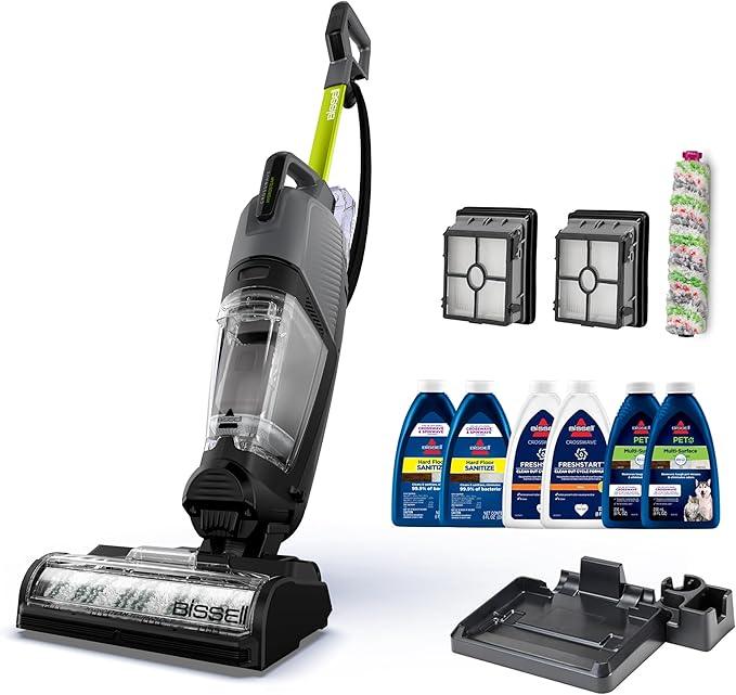 BISSELL® CrossWave® HydroSteam™ Deluxe Wet Dry Vac, Multi-Purpose Vacuum, Wash, and Steam, Formula Included, Green, 3515G - NeatNest