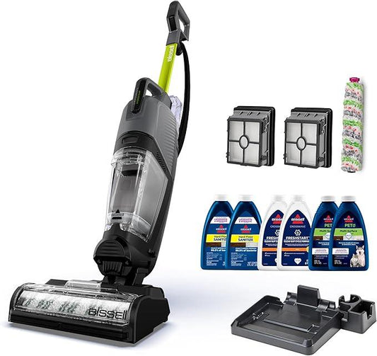 BISSELL® CrossWave® HydroSteam™ Deluxe Wet Dry Vac, Multi-Purpose Vacuum, Wash, and Steam, Formula Included, Green, 3515G - NeatNest