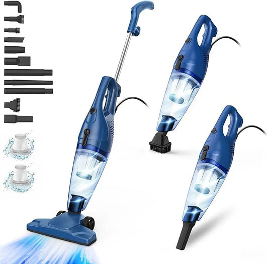 Corded Vacuum Cleaner, 12-in-1 Vacuum Cleaners for Home 15Kpa Power Suction Lightweight Stick Vacuum with Washable HEPA Filter Converts to a Handheld Vacuum for Home, Pet Hair, Carpet, Hard Floors - NeatNest