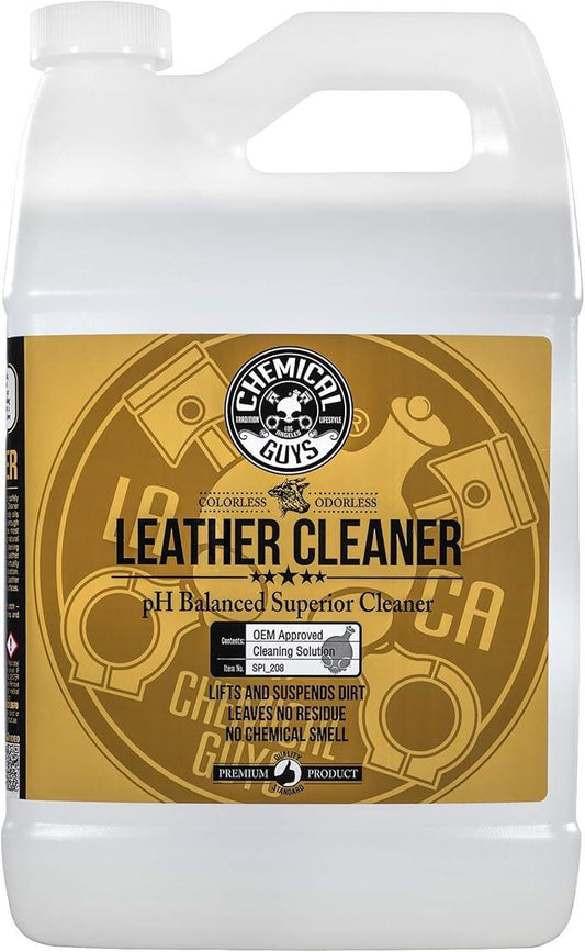 Chemical Guys SPI_208 Colorless and Odorless Leather Cleaner for Car Interiors, Furniture, Apparel, Boots, and More (Works on Natural, Synthetic, Pleather, Faux Leather and More), 128 fl oz (1 Gal) - NeatNest
