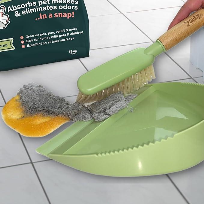 Dog Pee Cleaner | Pet Accident Cleanup Powder | Vomit Cleanup Kit for Hard Surfaces | Puppy Potty Training Aid | Dog Diarrhea Accident Absorbent | Non-Toxic Odor Remover - NeatNest