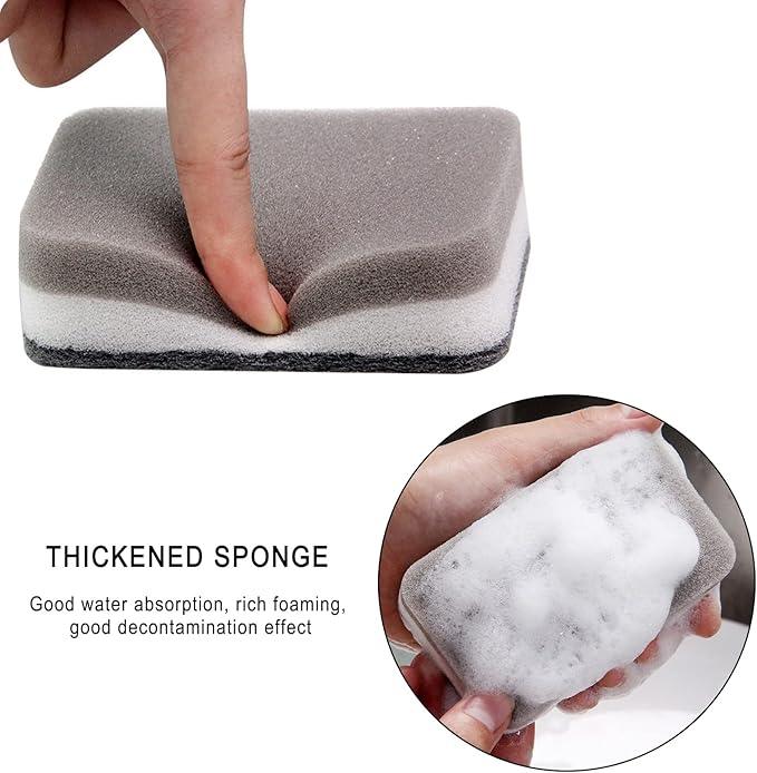 Sponge Individually Wrapped, Kitchen Dishwashing Sponges Bulk, Non Scratch Dishes Scouring Pad, Odor-Free Cleaning Sponge Wipes Scrubber Suitable for Travel Camping Apartments(36 Pack) - NeatNest