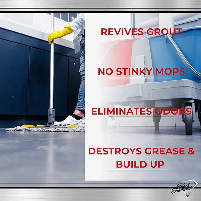 Restaurant Bio-Deodorizing Floor Cleaner Heavy Duty Concentrated Enzyme Degreaser & Odor Eliminator for Use in Mopping Bathroom, Kitchen, and Dining Room. Removes Grease & Urine Odors. (4) - NeatNest