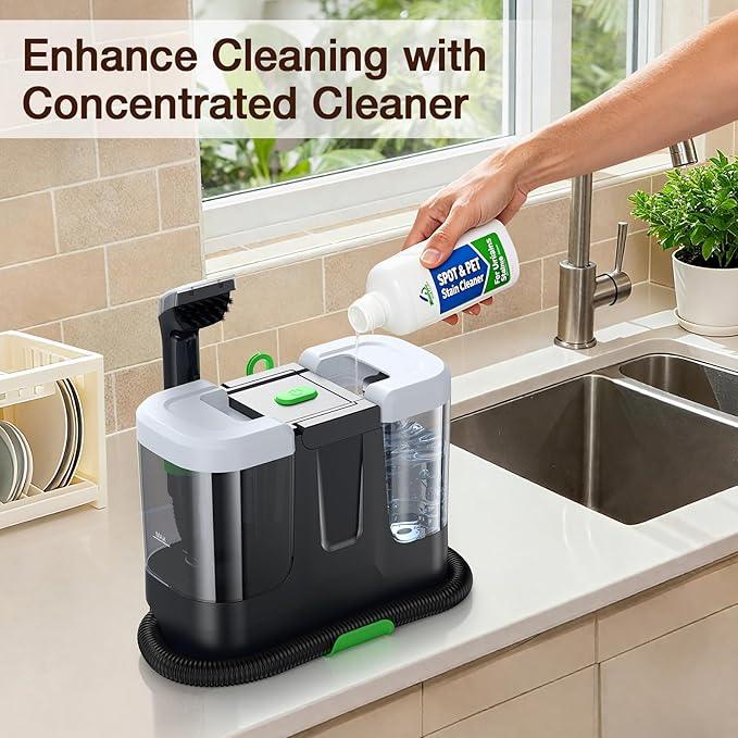 LABIGO Portable Carpet & Upholstery Cleaner, 18Kpa Carpet Cleaner Machine for Deep Stain Removal, Spot Cleaner for Pet Accidents, Area Rugs, Stairs, Car Seats & Couches, Includes Tools & Self-Cleaning - NeatNest