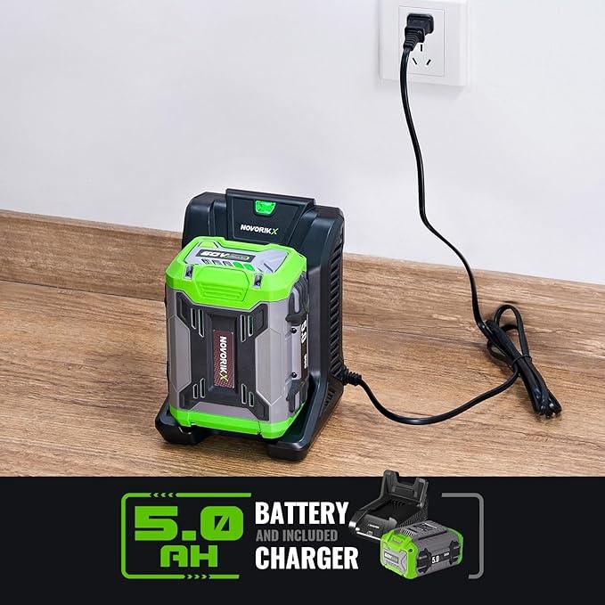 60-Volt Lithium-ion Cordless Leaf Blower with 5.0Ah Battery and Charger 810 CFM Variable-Speed - NeatNest