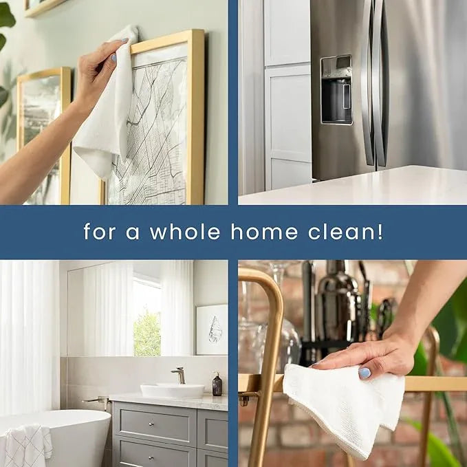 S&T INC. 50 Pack Microfiber Cleaning Cloth, Bulk Towels for Home, Reusable Microfiber Towels for Cars, Cleaning Rags, White, 11.5 Inches x 11.5 Inches, 50 Count - NeatNest