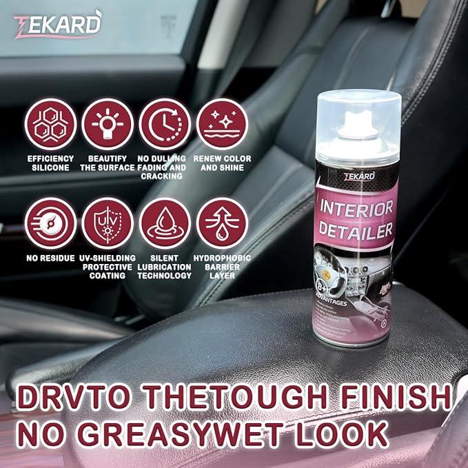 Car Interior Cleaner, Leather Cleaner, 15 oz. Large-Capacity Interior Detailer in Iron Can, Wheel Cleaner, Suitable for Cleaning Rubber, Plastic, and Leather Surfaces Inside Vehicles (3 Bottle) - NeatNest