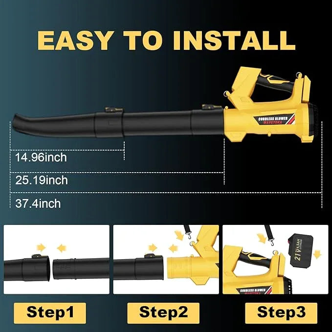 Cordless Leaf Blower with Battery and Charger, 540 CFM/170 MPH Electric Blower Cordless, 2 X 4.5Ah Lightweight Battery Operated Leaf Blower for Patio Cleaning Lawn Care Debris and Dust - NeatNest