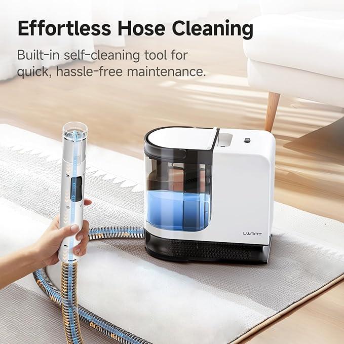 uwant Carpet Cleaner Machine 18Kpa Powerful Suction, Portable Carpet Cleaner for Pet Stains with Cleaning Tools&Solution Self-Cleaning Upholstery Cleaner for Car, Couch, Rug, Spot - NeatNest