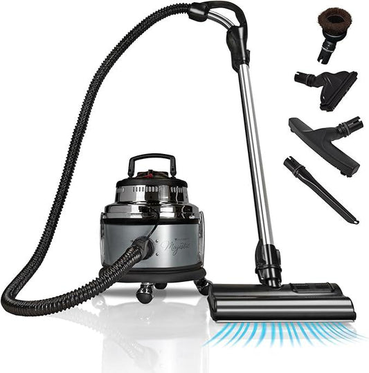 Filter Queen Majestic Surface Cleaner, Silver, Canister Vacuum with Bagless Cyclonic Action, The Ultimate All-in-One Cleaning Machine - NeatNest