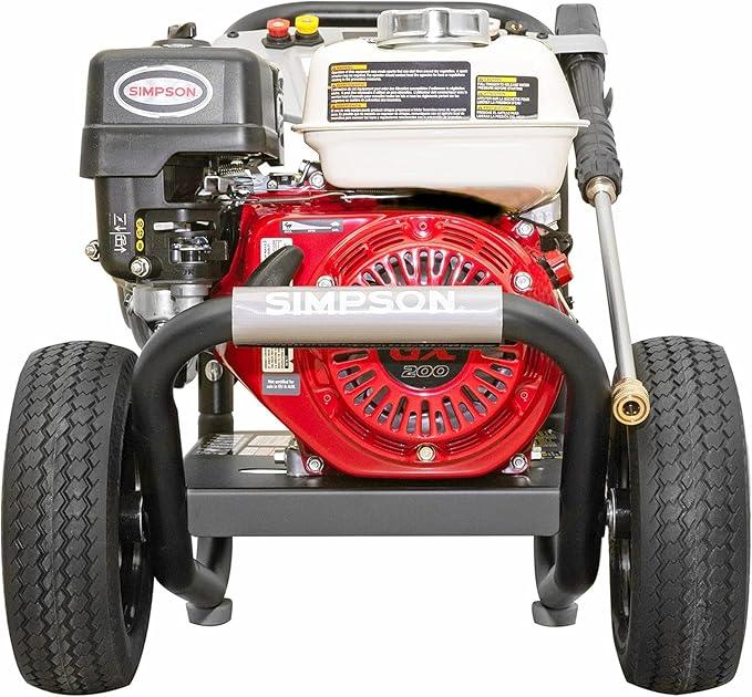 Simpson 61014 3500 PSI at 2.5 GPM Honda GX200 with AAA AX300 Axial Cam Pump Cold Water Professional Gas Pressure Washer PS61002-S - NeatNest