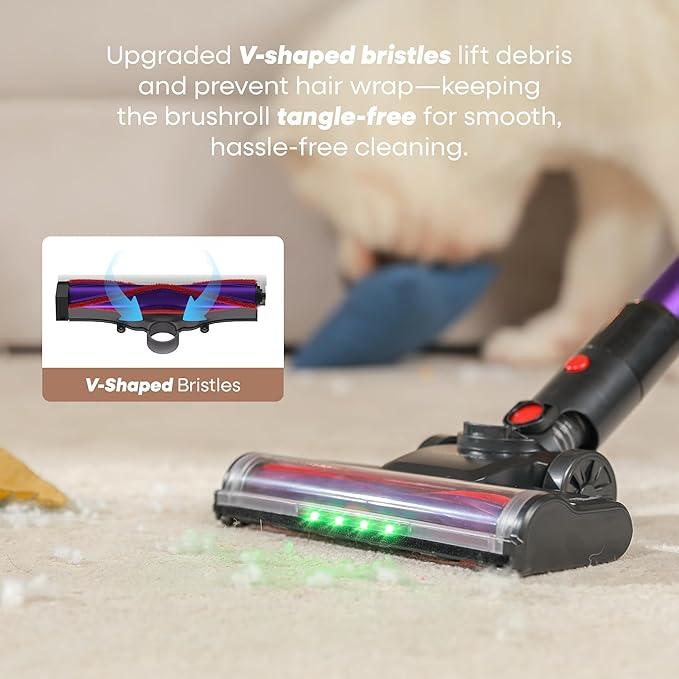 UNINELL HOME UV2 Cordless Vacuum Cleaner, 48000Pa/550W Vacuum Cleaners for Home, Lightweight Stick Vacuum with 65Mins Runtime, Self-Standing&Wall Mount Charging, Tangle-Resistant Vacuum for Pet Hair - NeatNest