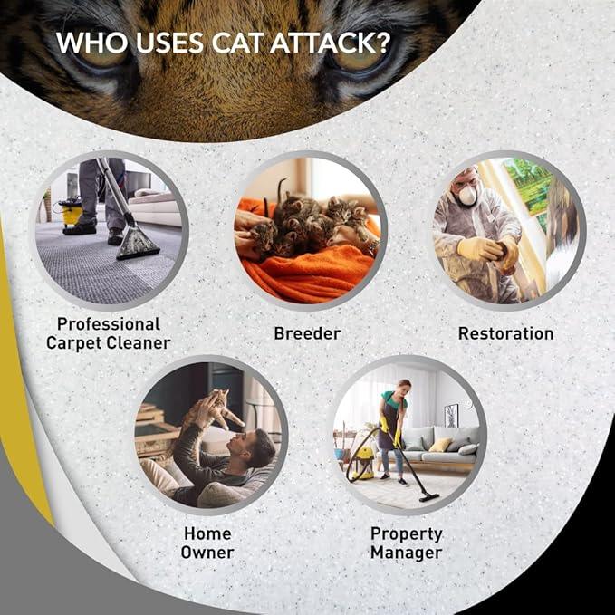 Odorcide Cat Attack Concentrate - Cat Urine Remover for Carpet & Upholstery - Litter Box Odor Eliminator - NeatNest