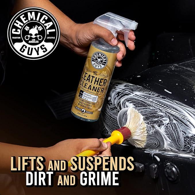 Chemical Guys SPI1091601 Leather Cleaner and Conditioner Leather & Interior Care Bundle + SPI22016 Total Interior Cleaner & Protectant, Safe for Cars, Home, Office, & More (16 fl oz) 3 Items - NeatNest