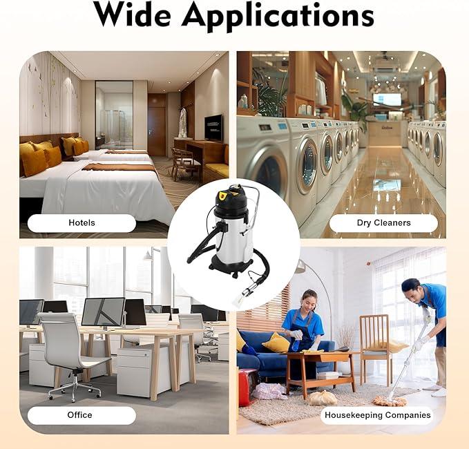 Commercial Carpet Cleaner, 40L Professional Carpet Cleaners Machine with 6 Suction Tools, 1049W Wet Dry Extractor Vacuum Washing Machine for Sofas, Curtains - NeatNest