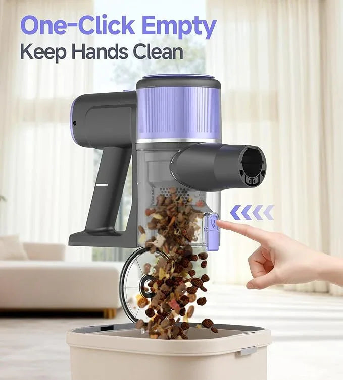 N17 Cordless Vacuum Cleaner, Upgraded Lightweight Stick Vacuum for Home, Max 45mins Runtime, Powerful Suction, Self-Standing, Anti-Tangle, Rechargeable Vacuum for Hard Floors Carpets Pet Hair - NeatNest