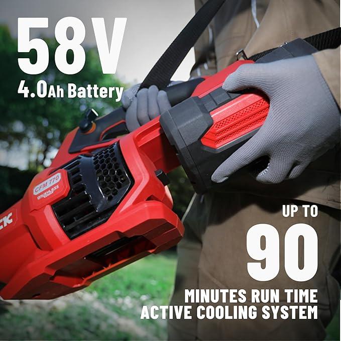 58V Cordless Leaf Blower, Power Variable-Speed, Brushless, 770 CFM, Electric Leaf Blower with 4Ah Battery and 5A Charger for Lawn Care, Yard, Outside(KDLB58211BDM) - NeatNest