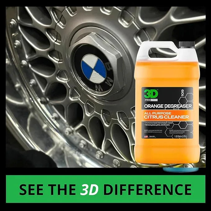 3D Orange Degreaser – Citrus-Based Car Cleaner for Oil, Grease, Grime & Adhesives – Water-Based, Non-Corrosive, Eco-Friendly, Interior & Exterior Use - 16 Fl oz - NeatNest