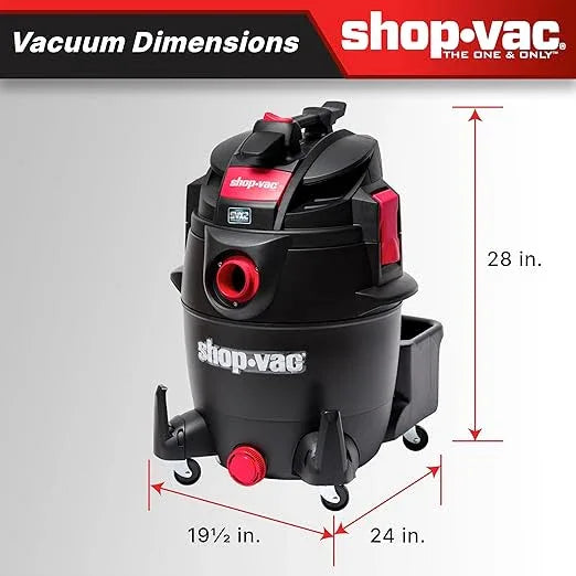 Shop-Vac 5801411 14-Gallon Wet/Dry Shop Vacuum, 5.5 Peak HP, 2.5 Inch Diameter x 7 Foot Hose, 20 Foot Cord, Ideal for Home, Garage, and Workshop Cleaning - NeatNest