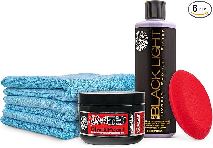 Chemical Guys Black & Dark Color Paint Maintenance Kit - Enhance Gloss, Deepen Shine, Protect Dark Finishes, Restore Depth, Minimize Swirls, Car Care Kit for Black Cars HOL_201 - NeatNest