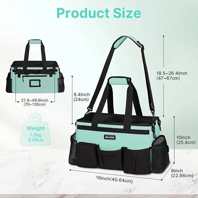 Large Wearable Cleaning Caddy Bags, Cleaning Supplies Storage Bag with Handles and Adjustable Shoulder Strap and Removable Waist Straps,Waterproof Cleaning Tote for Home,Car,Office - NeatNest