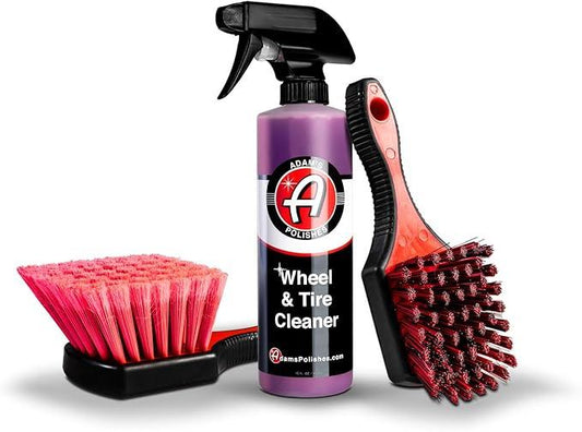 Adam's Polishes Wheel & Tire Cleaner Combo - Professional All In One Tire, Wheel, Rim, Barrel, Rubber, Well Cleaning Spray for Car Washing & Auto Detailing - Safe On Most Rim Finishes - NeatNest