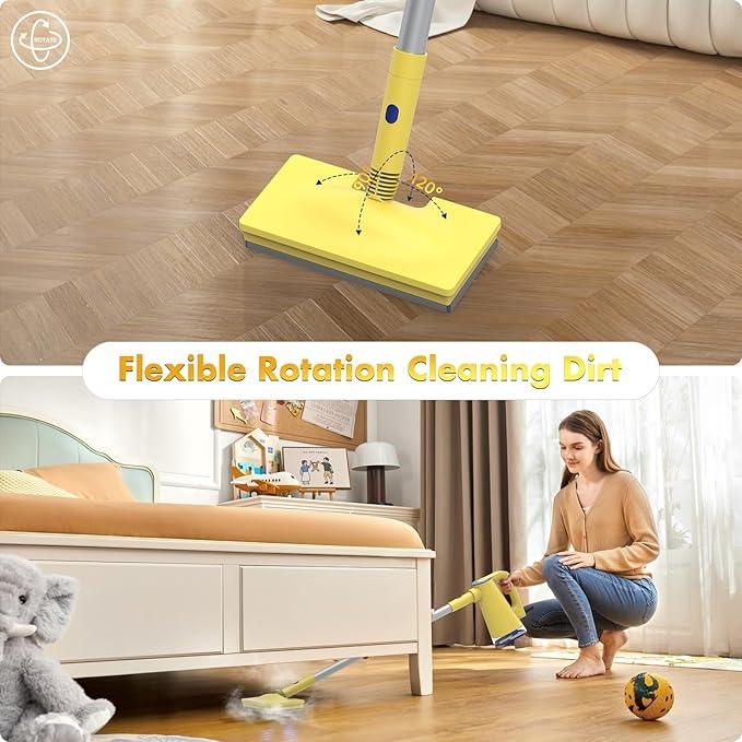 Steam Mop with Detachable Handheld Steam Cleaner for Home Cleaning,13OZ Water Tank,with Handheld 6-in-1 Multi-function Attachments for Hardwood Floors,Clothes,Windows,Tiles Grout and Furniture - NeatNest