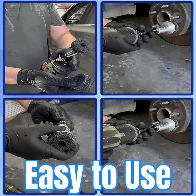 Wheel Hub Cleaning Tool Kit, Professional Brake Hub & Wheel Stud Cleaner with 8 Grinding Heads, Rust Removal & Resurfacing Kit for Car, Truck and SUV Maintenance, Fits Power Drill - NeatNest