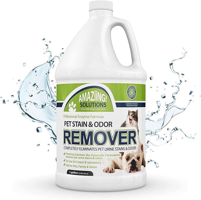 Pet Stain and Odor Remover - Enzyme Cleaner, Pet Urine Odor Eliminator Refill - Floor & Carpet Cleaner, Pet Deodorizers For Home, Fabric Freshener W/Fresh, Clean Scent, 1 Gallon - NeatNest