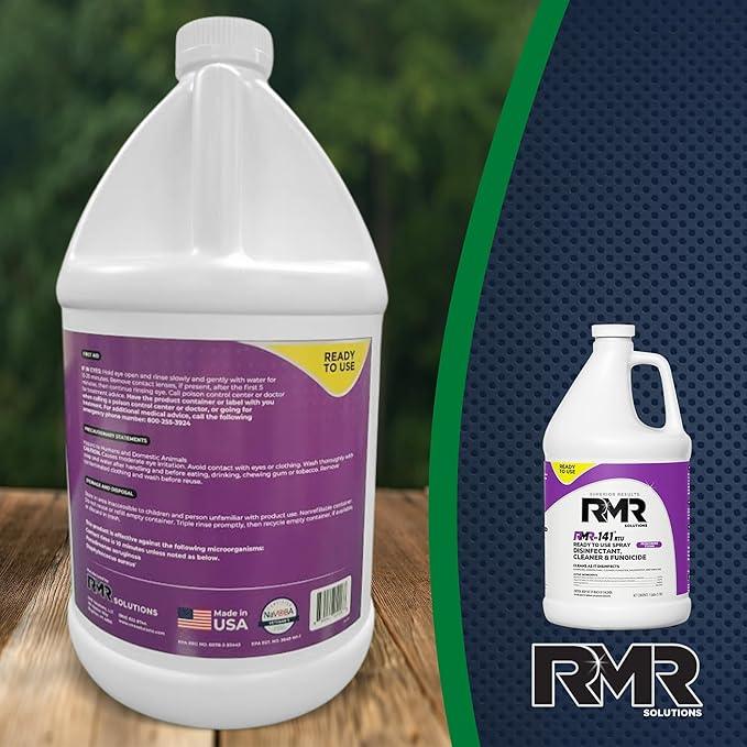RMR-141 EPA Registered Mold and Mildew Killer, Eliminates Odors, Removes Mold, Mildew, Bacteria, and Viruses, 4 Pack of 1 Gallon Bottles - NeatNest