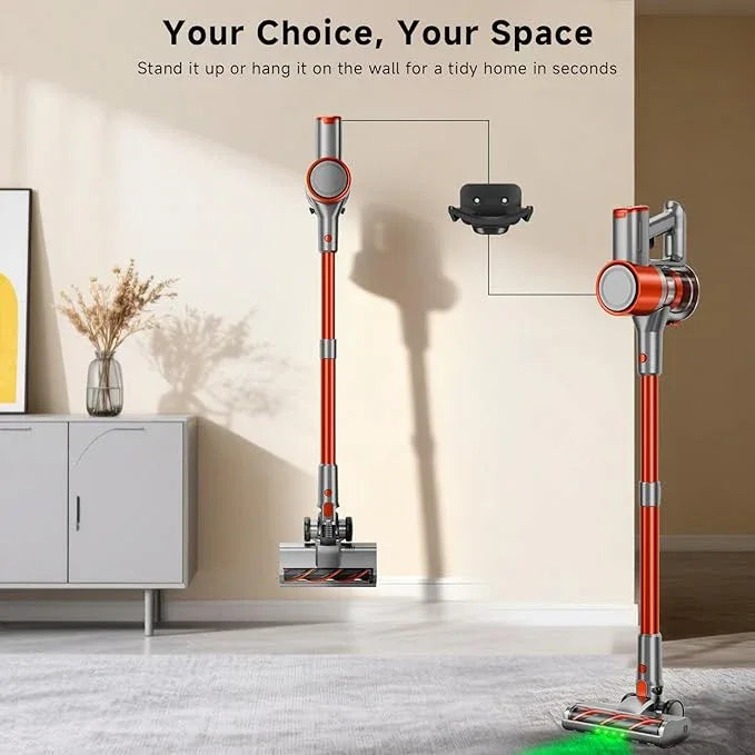 Stick Cordless Vacuum Cleaner - Lightweight Handheld Vacuum with Self Standing, Removable Battery with 45min Running Time, Anti-tangle Wireless Vacuum for Home Pet Hair/Hardwood Floor/Carpet OB - NeatNest