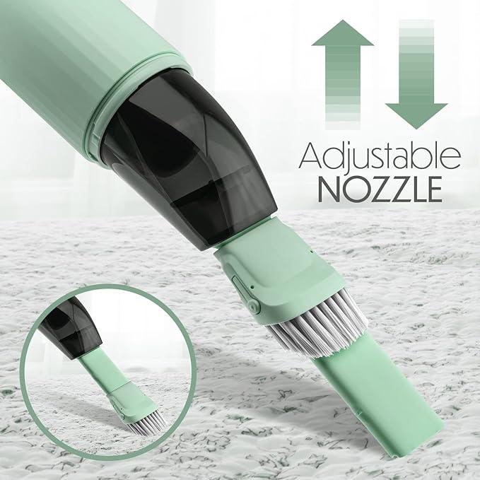 STARUMENT Vacuum Cleaner for Dust, Pet Hair Dirt Home, Car Interior Lightweight, Portable, Handheld, Cordless, Easy to Use, Compact Design Battery Rechargeable with USB-C Cable (Mint Green) - NeatNest