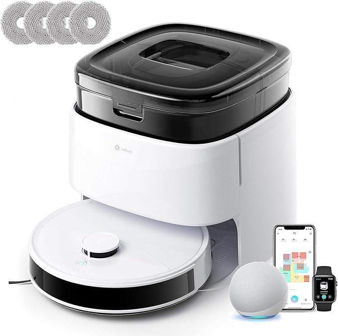 Lefant LiDAR Robot Vacuum and Mop, 15000Pa Suction, 90-Day Self-Emptying, Obstacle Avoidance, Auto Mop Washing&Drying, All-in-One for Pet Hair Carpet, 5G WiFi Alexa/APP/iWatch Control, M3 - NeatNest