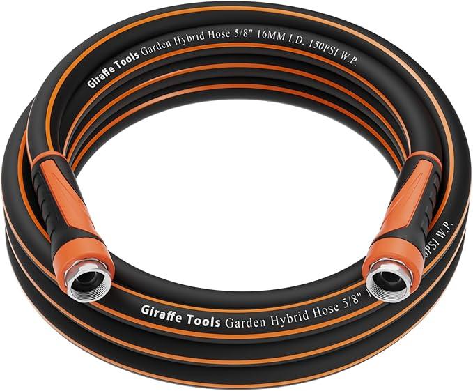 Giraffe Tools Garden Leader Hose 15ft x 5/8", Short Water Hose Heavy Duty, Flexible, Lightweight Hybrid Hose with Swivel Handle, Double Female Fittings, Burst 600 PSI - NeatNest