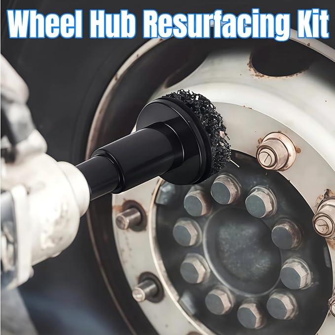 Wheel Hub Cleaning Tool Kit, Professional Brake Hub & Wheel Stud Cleaner with 8 Grinding Heads, Rust Removal & Resurfacing Kit for Car, Truck and SUV Maintenance, Fits Power Drill - NeatNest