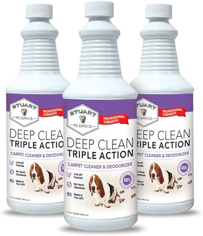 Professional Strength Deep Clean (Gal.) 3X Carpet Cleaner Solution & Deodorizer, Concentrated Encapsulating Carpet Shampoo, Pet Odor & Dirty Carpet Cleaning Solution 128 fl oz. - NeatNest