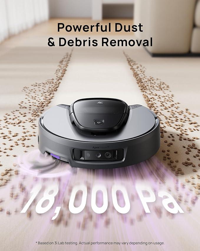 3i G10+ Robot Vacuum and Mop Combo, 18,000 Pa Suction, 60-Day Hands-Free Cleaning with Quiet Debris Compression, Smart LiDAR Navigation, Auto Extension Along Edges, Ideal for Hard Floors & Carpets - NeatNest