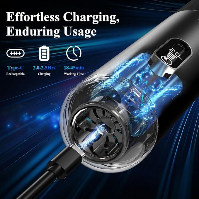 Minthouz Car Vacuum Portable Cordless - 20000PA High Power Handheld Vacuum with LED Display, 2.5H Fast Charging Up to 45 Mins of Runtime, Hand Vac Cordless Rechargeable for Car Home Corner Cabinet - NeatNest
