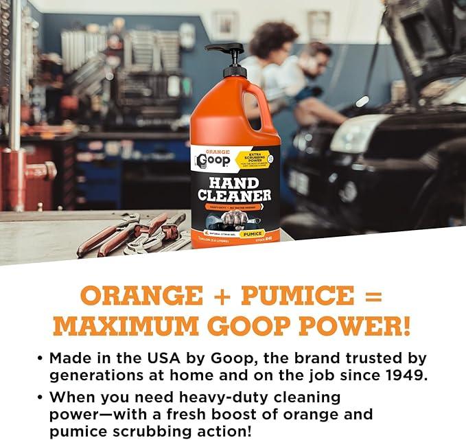 GOOP Orange Liquid with Pumice Multi-Purpose Waterless Hand Cleaner - 1 Gallon Pump Bottle - NeatNest