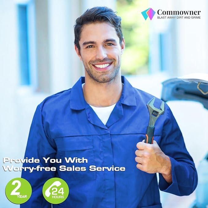 Pressure Washer 4800 PSI Power Washers Electric Powered with 33ft Pressure Hose, 4 Nozzle and Foam Cannon, Powerwashers for Home, Cars, Patio, Navy Blue - NeatNest