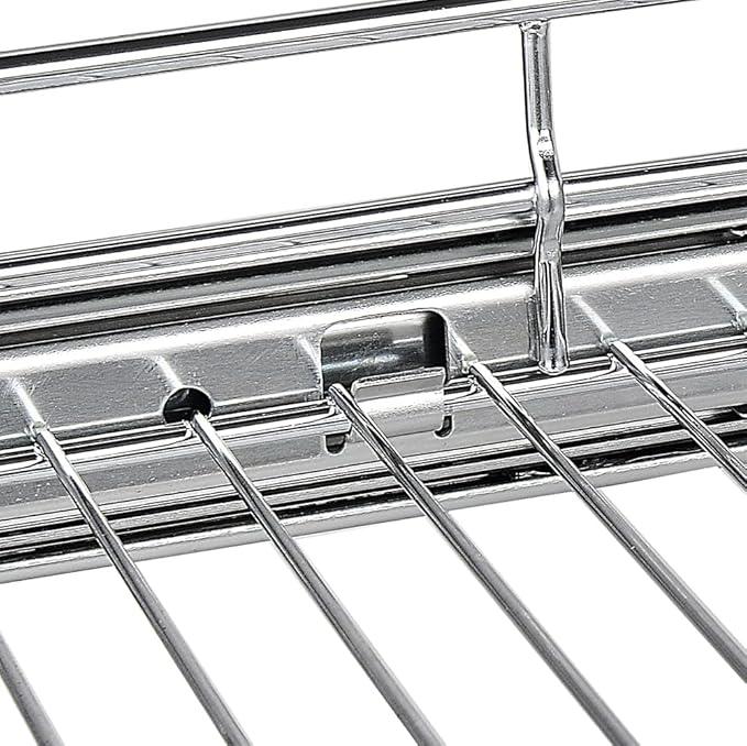 OCG Pull Out Cabinet Organizer (18" W x 21" D), Pull out Drawers, Cabinet Pull Out Shelves for Base Cabinet Organization in Kitchen Bathroom Pantry, Bottom Mount, Chrome Finish - NeatNest