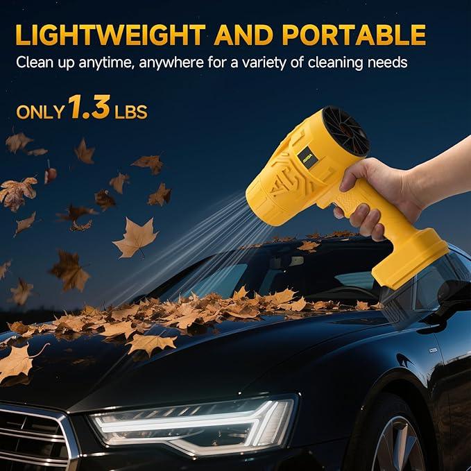 Electric Leaf Blower Cordless for Dewalt 20v Max Battery, Handheld Leaf Blowers for Lawn Care, Blowing Leaves ＆ Dust, Turbo Jet Blower Car Dryer, battery Powered Mini Leaf Blower(Battery Not Included) - NeatNest